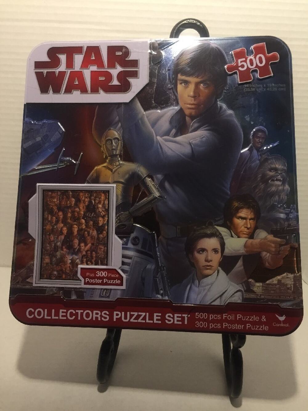 Used Star Wars 500 Piece Collectors Foil Puzzle in Tin, Unopened Poster Puzzle